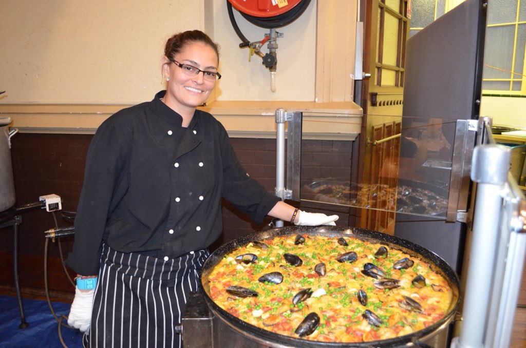 Leora support worker Sandy during her sous chef days