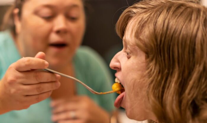 swallowing difficulties - person with disability