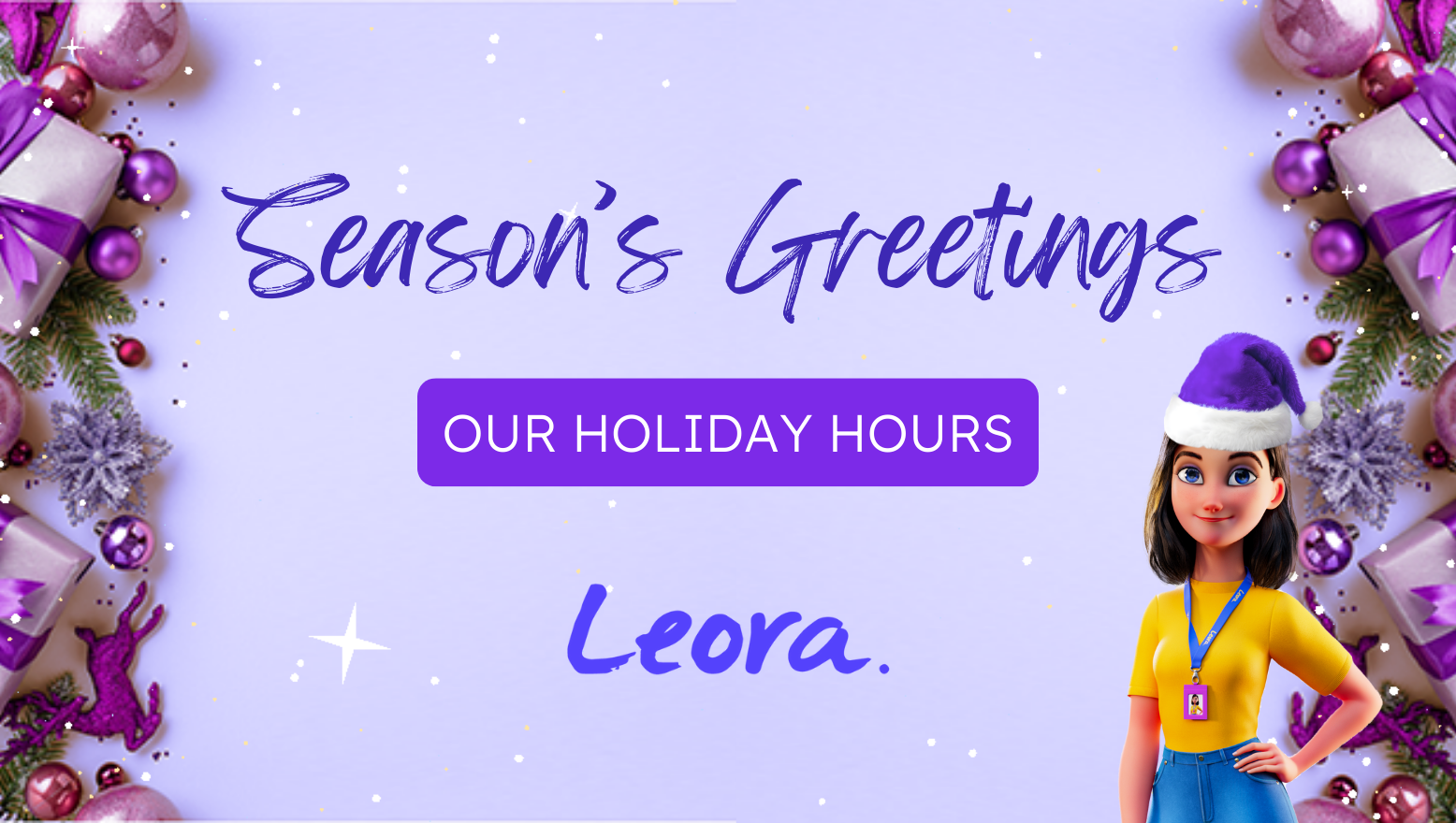 Our 2025-2026 holiday hours